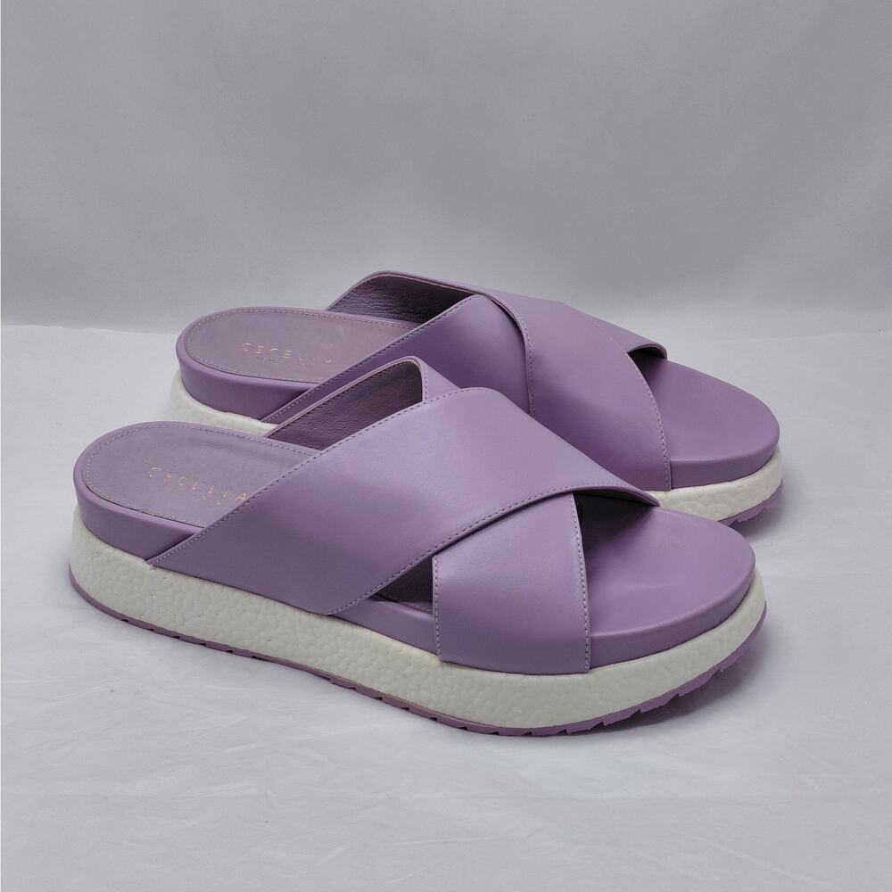 Cecelia New York Womens Slide Sandals Sz 10 Purple Platform Summer Chic Vacation - Picture 3 of 12